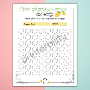 When Life Gives You Lemons - Printable Savings Tracker