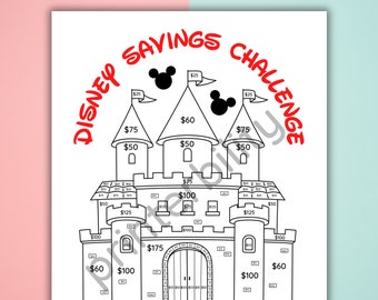 Printable Magical Castle 5000 Savings Challenge - Instant Download!