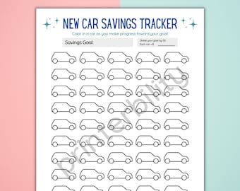 Printable New Car Savings Tracker - Instant Download!