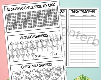 Set of 4 Cash Envelope Trackers - Printable Cash Envelope Inserts!