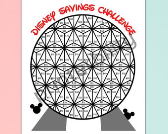 Printable Epcot-Inspired Savings Challenge - Instant Download!