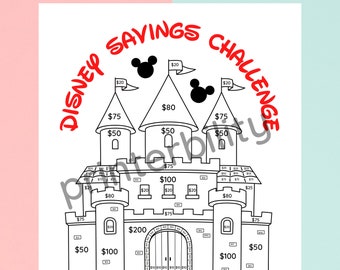 Printable Magical Castle 4000 Savings Challenge - Instant Download!