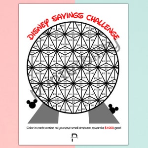 Printable Epcot-Inspired Savings Challenge - Instant Download!