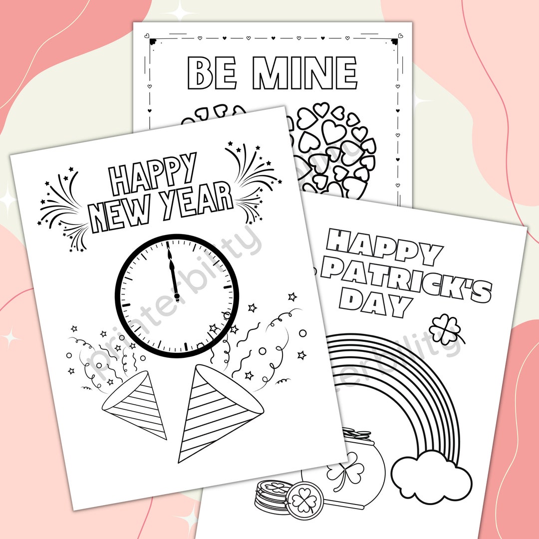 Printable School Holiday Coloring Sheets - 10 Pages! Teacher Supplies ...