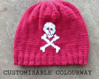 Handknitted Beanie Corsair Skull Logo Adult & Child Sizes