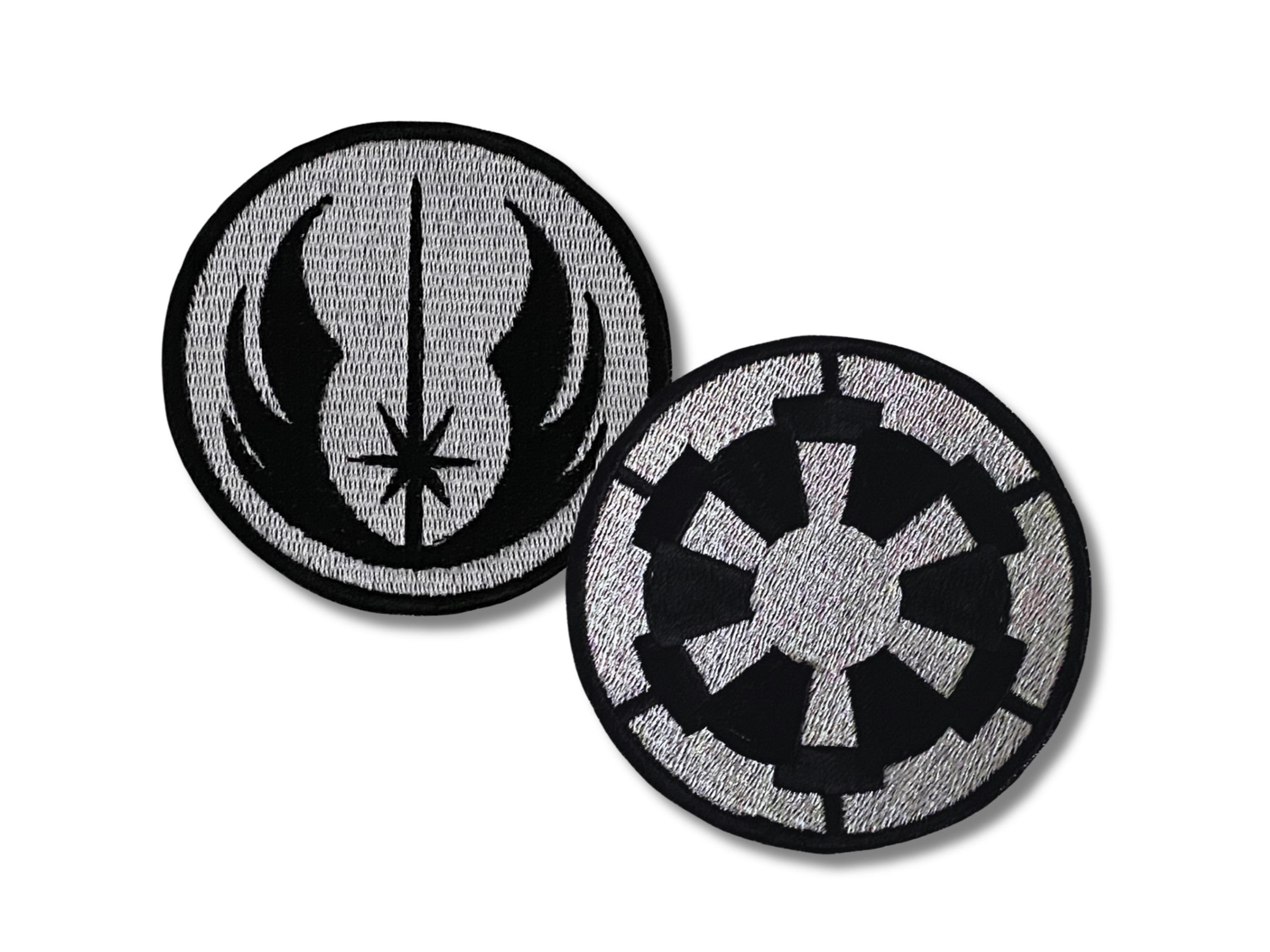Escudo Jedi y escudo imperial - Star Wars - Productos de ciencia ficción / Parche bordado de 7,6 x 7,6 cm