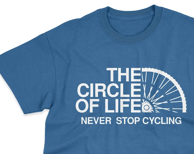 The Circle Of Life Never Stop Cycling Bike Riding Fietser T-shirt