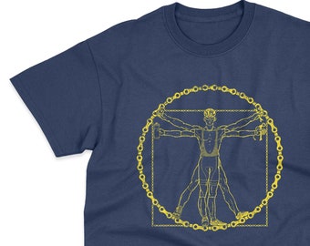 Vitruvian Cyclist Funny Bicycle Cycling Bike T-Shirt