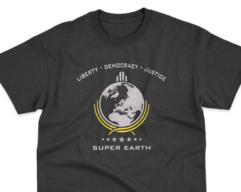 Super Tierra Buceando En El Infierno Para La Libertad Camiseta