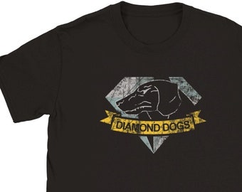 Diamond Dogs Metal Distressed Solid Gamer Gear T Shirt