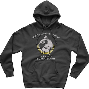 Super Earth Diving Into Hell For Liberty Hoodie Black