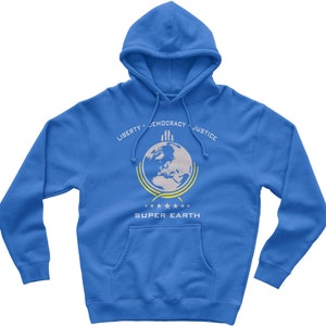 Super Earth Diving Into Hell For Liberty Hoodie Royal