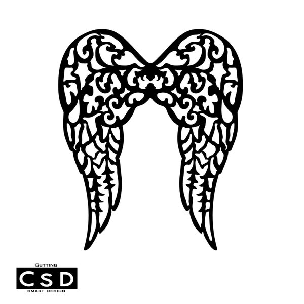 Wings laser cut DXF/AI/Svg files. Vector files