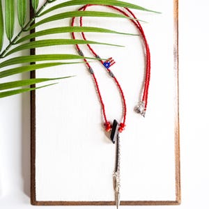 Collier Urban Taíno Yucáhu Rising Smoked Quartz, collier portoricain, collier de perles Porto Rico, bijoux taïnos