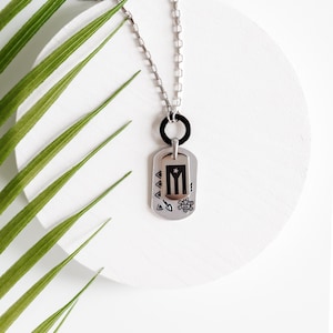 Urban Taino Dual Dog Tag Necklace, Puerto Rico, Puerto Rican Jewelry
