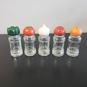 Vintage Glass Spice Bottles