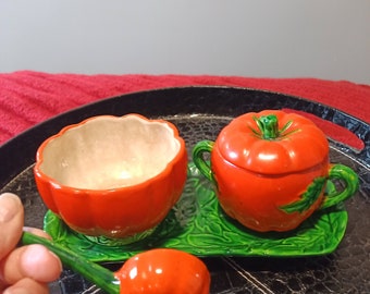 Tomato Condiment Pots