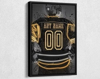 Sidney Crosby - Signed & Framed Pittsburgh Penguins Gold & Black