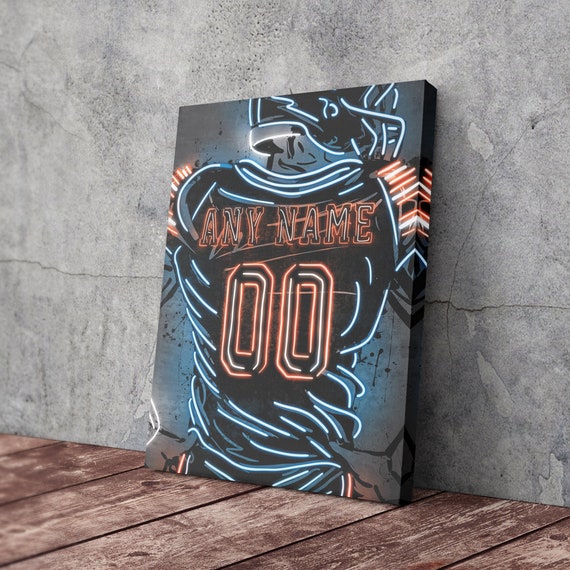 Digital File Chicago Bears Jersey Neon Personalized Jersey 