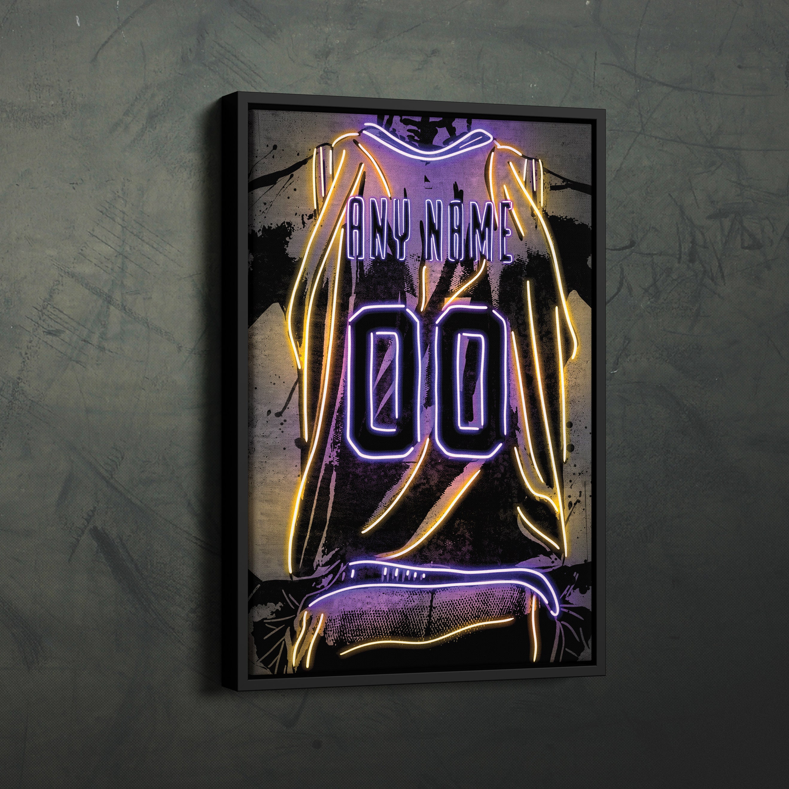 Personalised Los Angeles Lakers Basketball Jersey Print Wall Art Poster  Custom Home Decor Gift Idea Any Name Number Prints LA Lakers