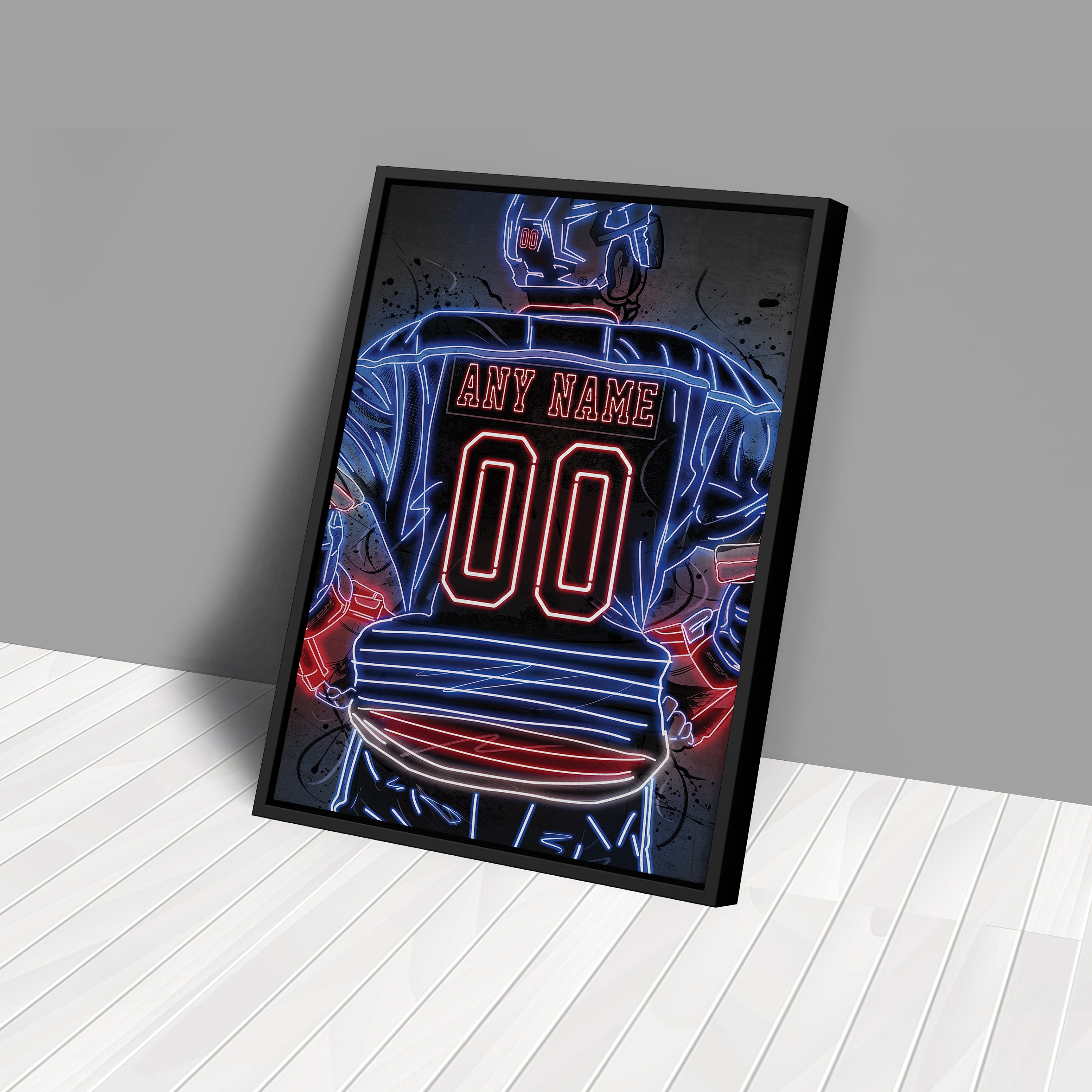 New York Rangers Jersey NHL Neon Personalized Jersey Custom 
