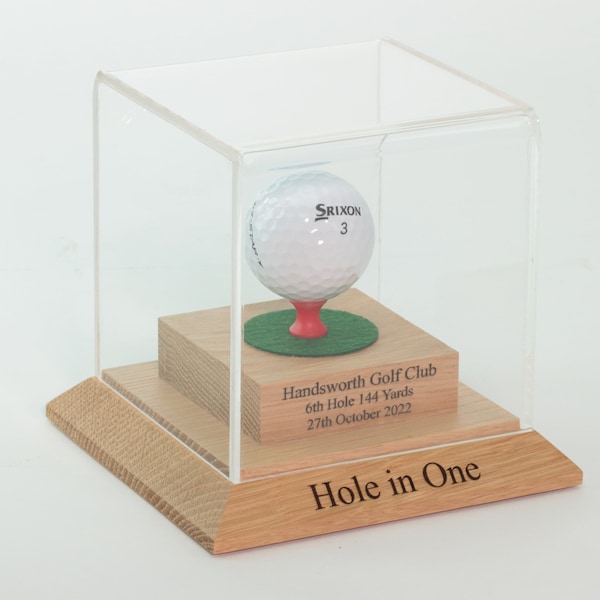 Golf Ball display case (Oak)