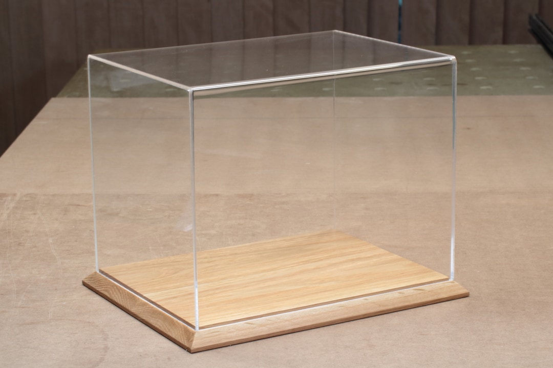Display Case 30cm X 23cm X 23cm With Oak Base - Etsy