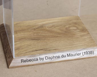 Book Display Case 20x15x25cm - Handmade Oak Base, Acrylic Cover, Book Display Stand