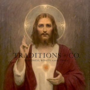 Sacred Heart of Jesus IV | Fine Art Print | 1800s art by CB Chambers, Catholic Art, Beautiful Classic art of Jesus Christ