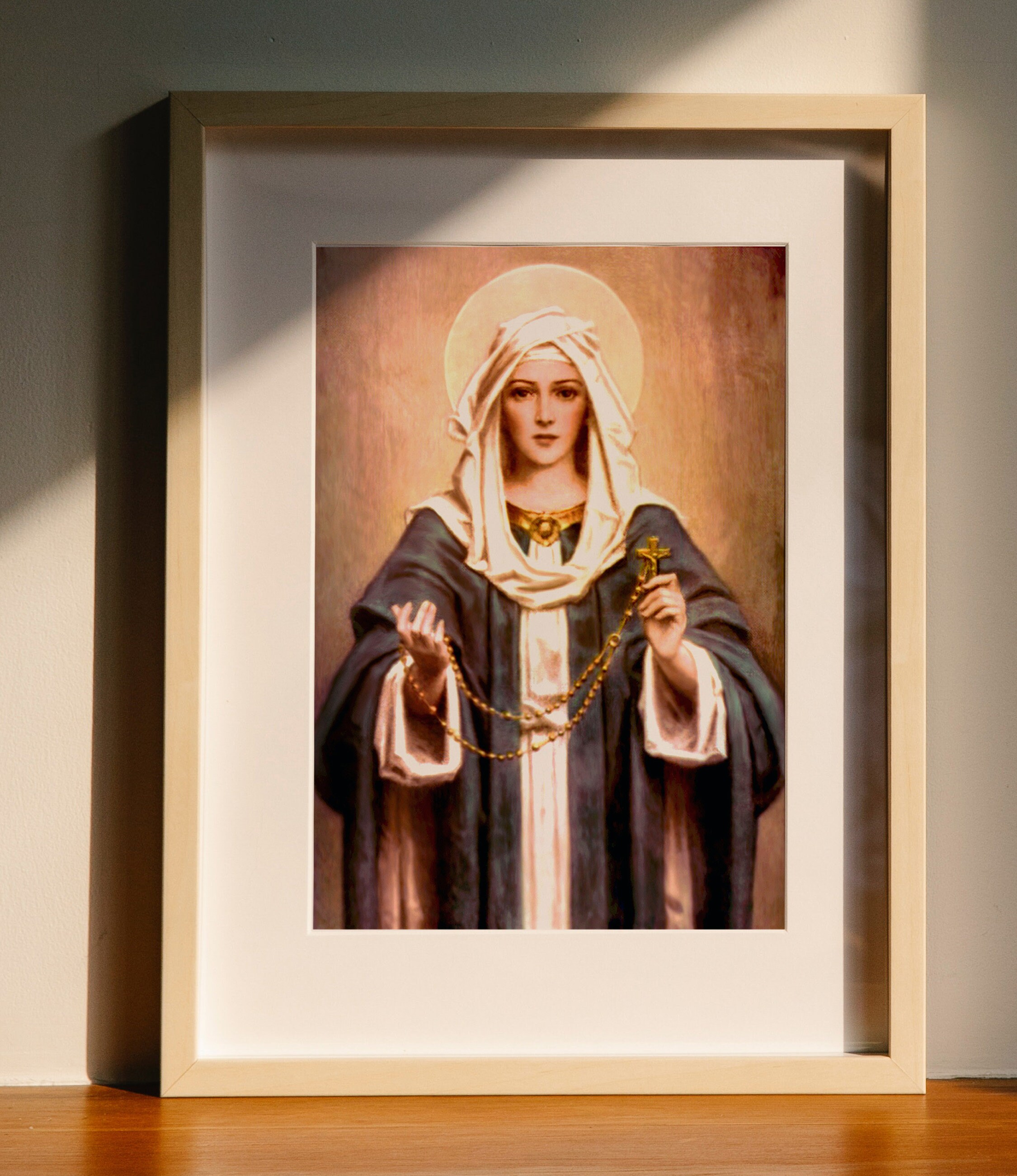 DIGITAL DOWNLOAD | Our Lady of the Rosary | Fine Art Print | 1800s Art ...