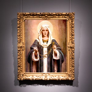 DIGITAL DOWNLOAD | Our Lady of the Rosary | Fine Art Print | 1800s Art ...