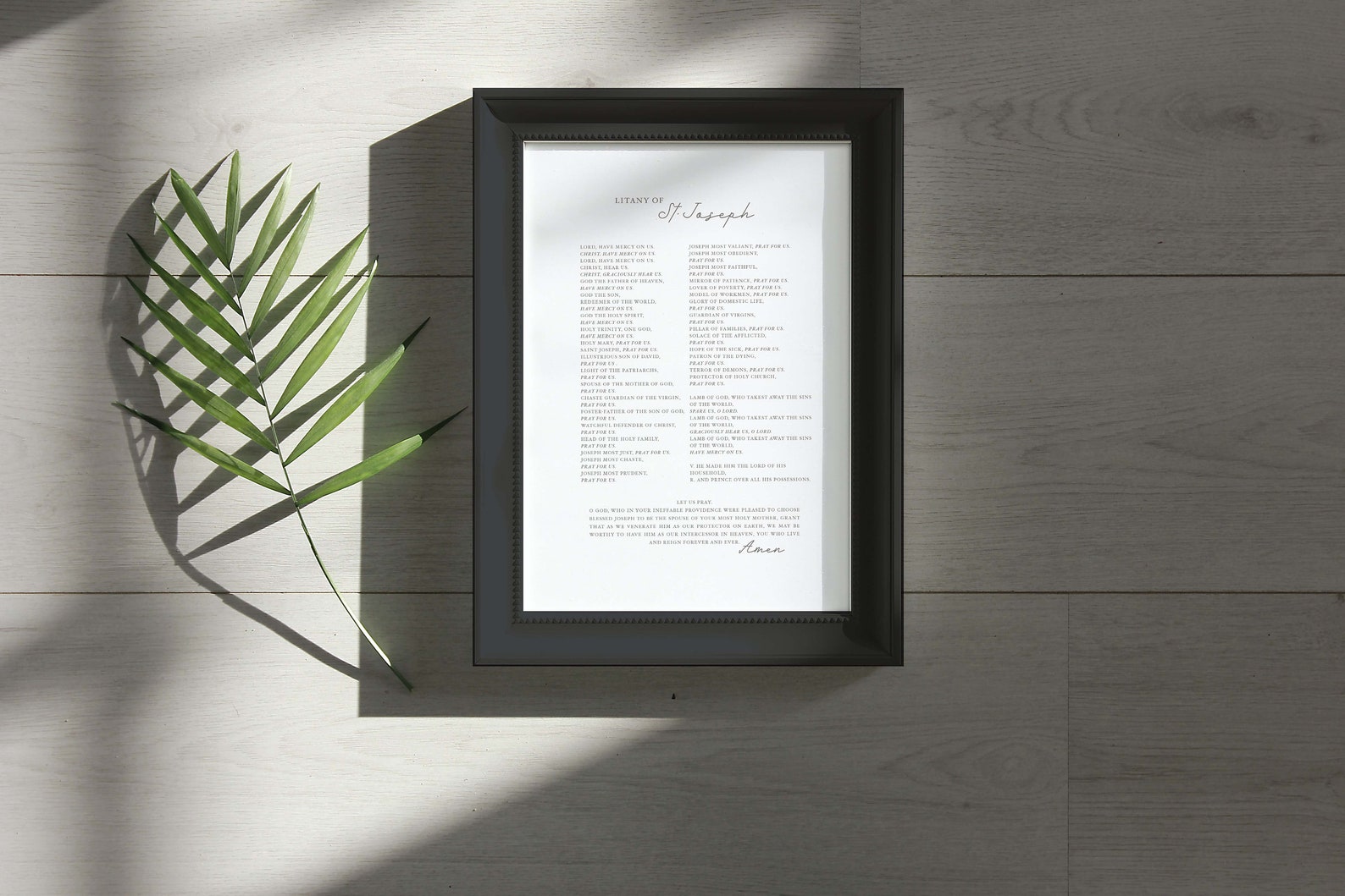 Litany of St Joseph Digital Download, Print Ready Prayer, Printable ...