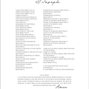 Litany of St Joseph | Digital Download, Print Ready Prayer, Printable ...