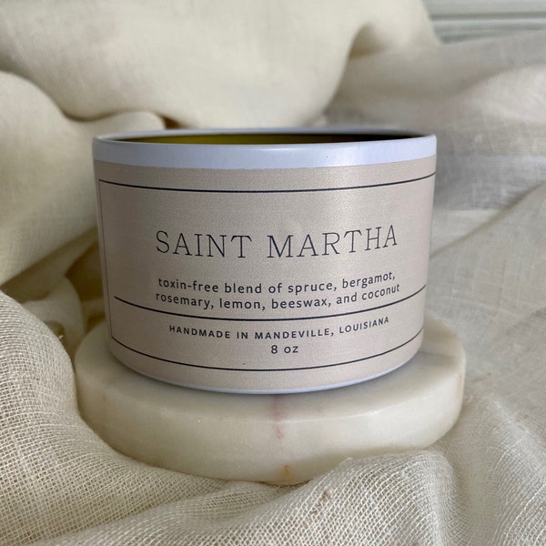 Candle St. Martha | Organic Candle | Prayer Candle | Catholic Gift