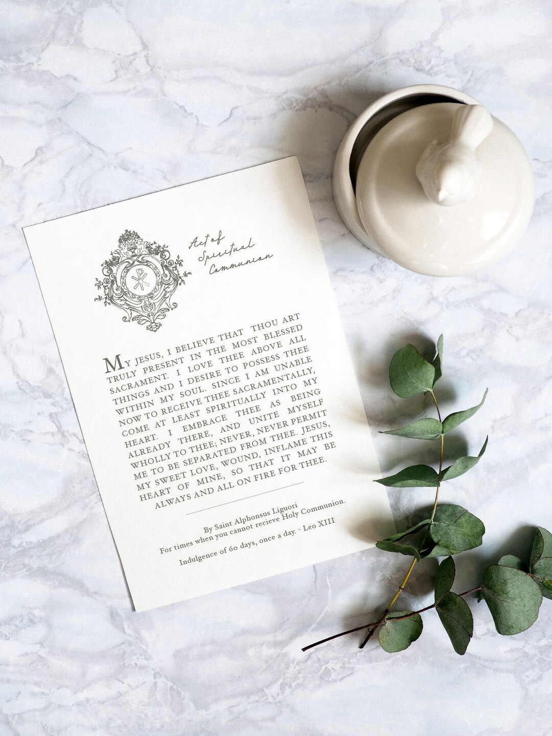 The Act of Spiritual Communion | Catholic Wall Art | Digital Download ...