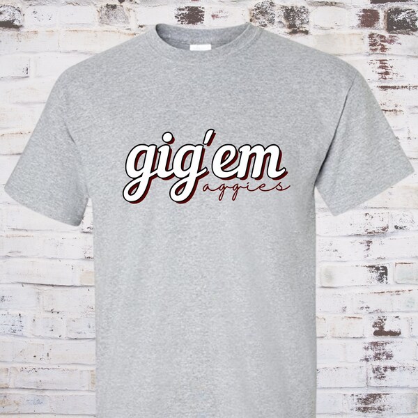 Gig Em Aggies - Etsy