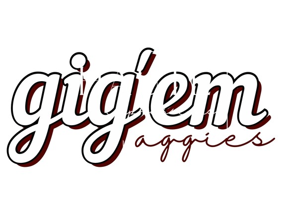 Gig'em Aggies File Only Png SVG JPEG PDF 