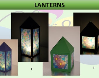 Paper Electric Lantern w/candle