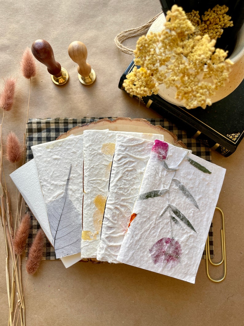 Handmade Pocket Size Journals With Handmade Paper, Hand Sewn, Single