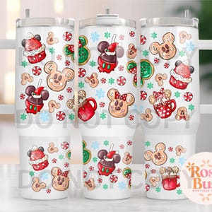 40oz Christmas Tumbler, Holiday Mouse Tumbler, 40oz Stanley Dupe, Holiday Tumbler, Festive Tumbler, Pink Christmas, Holiday Gift
