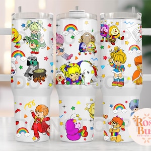 40oz Tumbler, 40oz Stanley Dupe, Rainbow Girl Tumbler, 80s Cartoon Character, 80s Vintage Tumbler, Besties