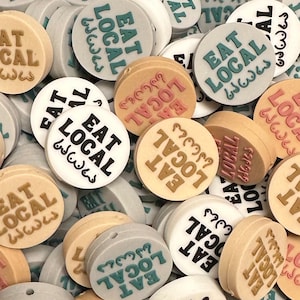 Eat Local Focal Bead, silicone bead, silicone focal, focal bead, breastfeeding, pumping