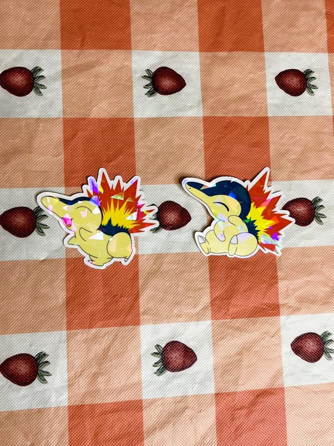 Starter Fire Type Johto Pokemon Cyndaquil Waterproof Etsy