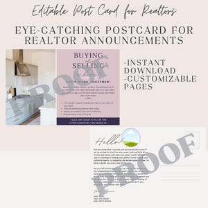 Modelo Canva editável | Cartão postal 4x6 para corretores imobiliários