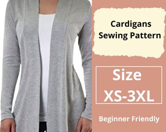 Naaipatroon vest | Maten XS tot 3XL | Direct downloaden | Eenvoudige digitale pdf