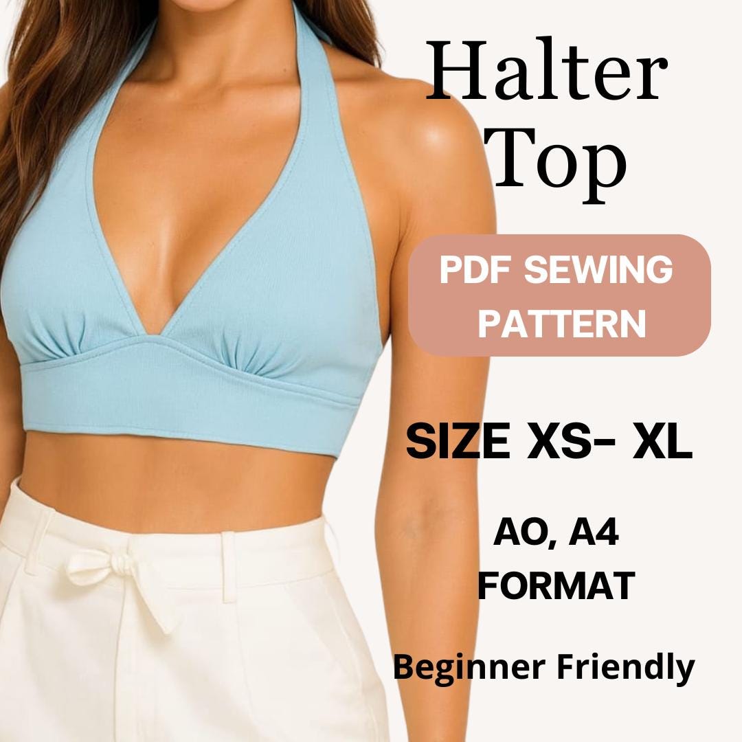 Patron de couture de haut court dos nu TP-XL, adapté aux