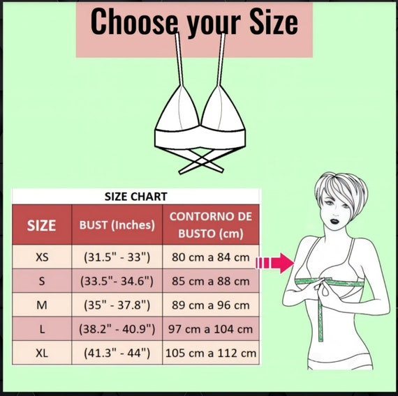 PDF Triangle Crop Top Sewing Pattern Bralette Pattern Sizes XS to