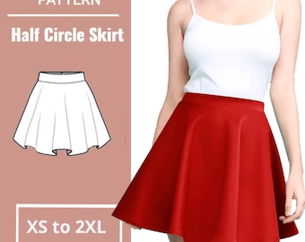 Dress sewing pattern | Flare Skirt Pattern |PDF sewing patterns | 6 Sizes (XS to 2XL)
