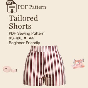 Sewing pattern shorts | Size XS- 4XL  |  A4 Digital Download | Easy pattern for beginner