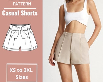 women's shorts pattern | Sizes (XS to 3XL) | PDF sewing patterns | Shorts Sewing Pattern